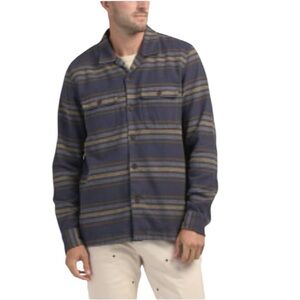 Lucky Brand Striped Blue Flannel. 100% Cotton Natural Fiber. NEW w/o tags. XL